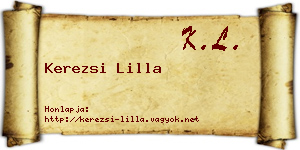 Kerezsi Lilla névjegykártya